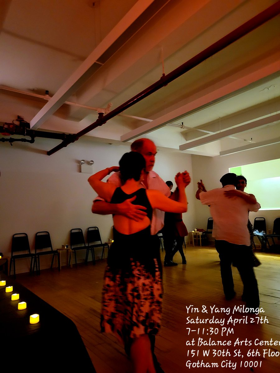 bearsr123's tweet photo. Yin &amp; Yang a traditional milonga 
Saturday April 27th  7-11:30 PM
We will have booze &amp; light snacks + BYOB 
Diversity and inclusion, everyone
is welcome in our house
LGBTQIA+ friendly.  
Balance Arts Center
151 W 30th St, 6th Floor,
New York, NY 10001 https://t.co/plnVTg9Wxk