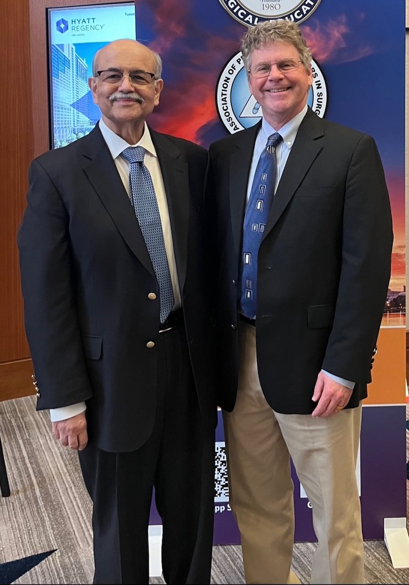 VAsurgeons's tweet photo. Dr. Ken Lipshy and Dr. Ajit Sachdeva at the Association of Surgical Education Banquet.

#VASurgeons #VADocsareEVERYwhere
#surgicaleducation https://t.co/2cSGa0WIAP