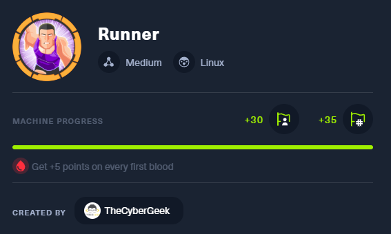 I just pwned Runner in Hack The Box!!
Season 5 うおおおおおおお！
#hackthebox #htb #cybersecurity