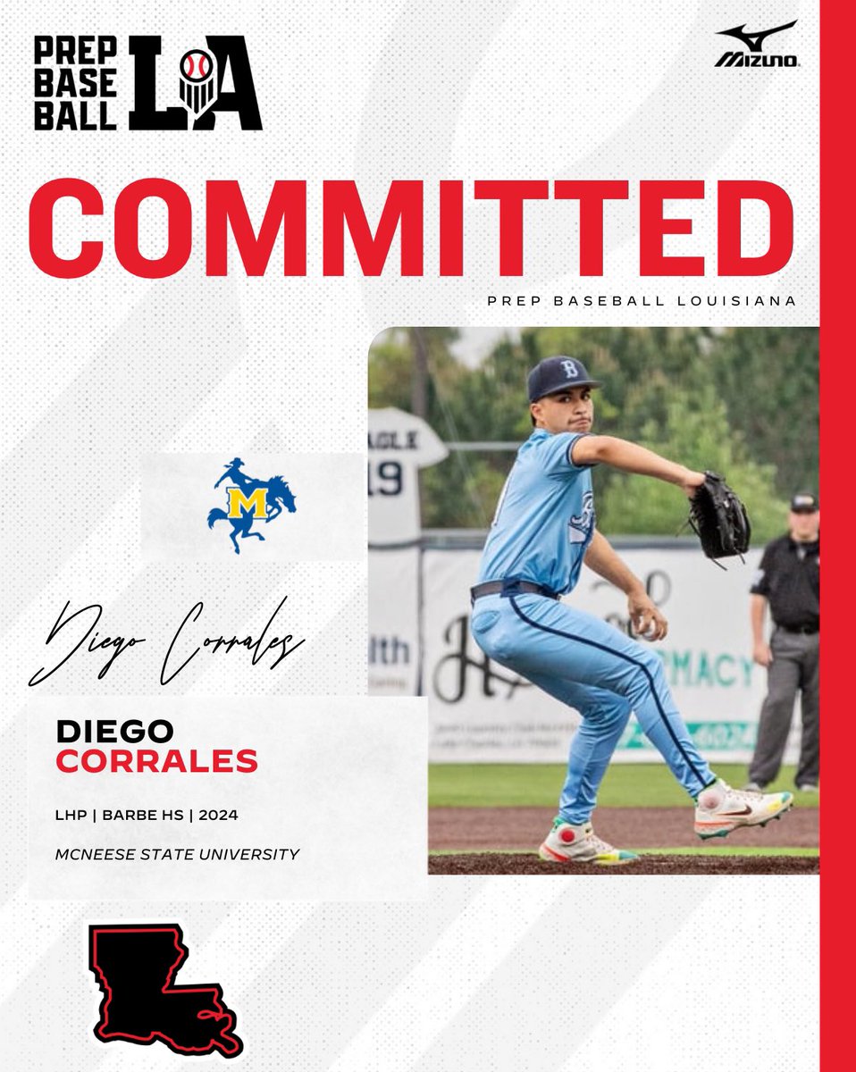 Congratulations to 2024 LHP Diego Corrales (Barbe HS) on his commitment to McNeese State University. Corrales currently owns a 6-1 record and 0.91 ERA for the Bucs this season. #BeSeen @prepbaseball | @AlexArmandPBR 👤 loom.ly/7PxfFs8