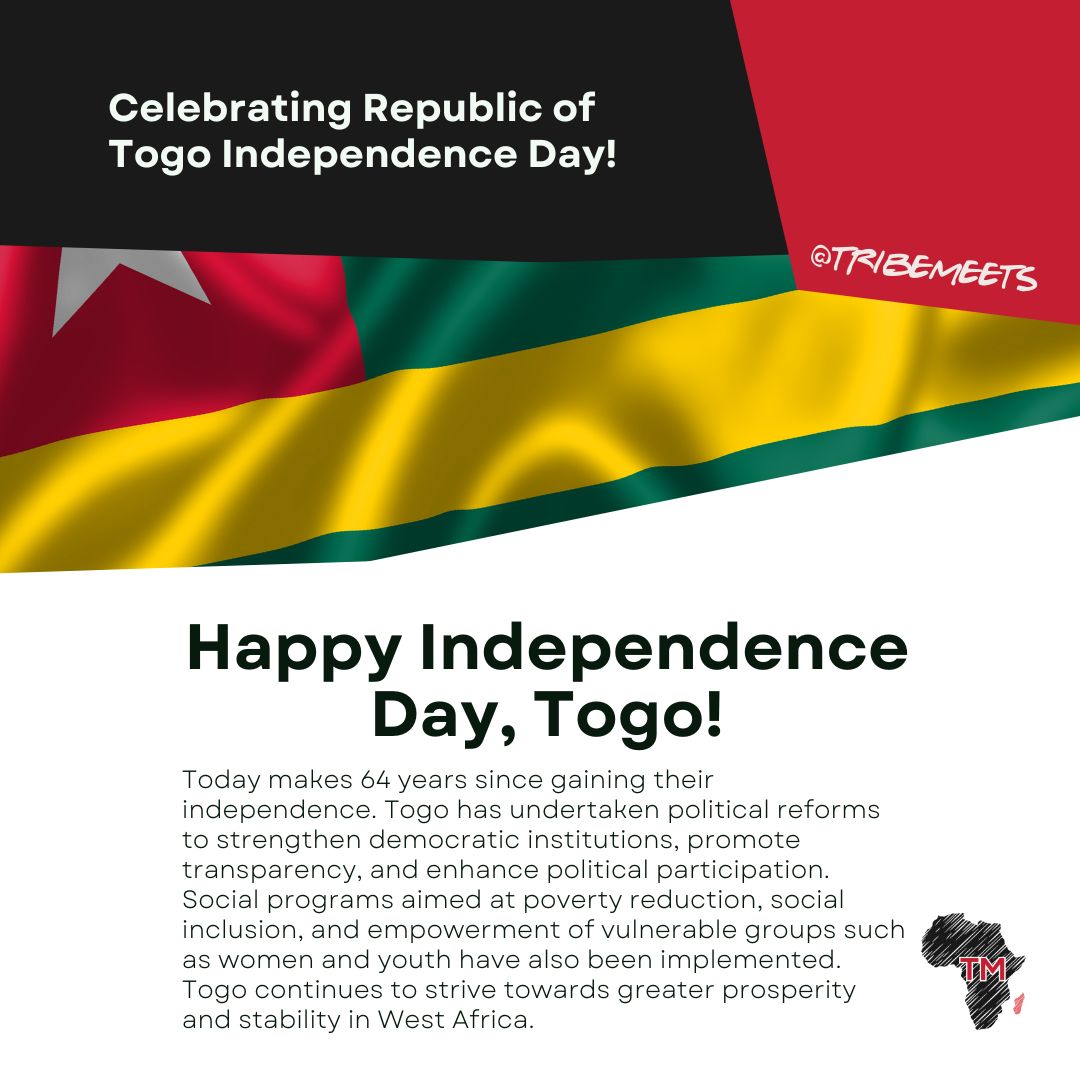 Happy Independence Day to our Salone and Togolese bothers and sisters! The weather is up in the DMV so we hope you get out and celebrate!

#TribeMeets #SierraLeoneIndependence #TogoIndependence #ProudAfrican #FreedomDay #AfricanUnity #AfricanPride #AfricanCommunity