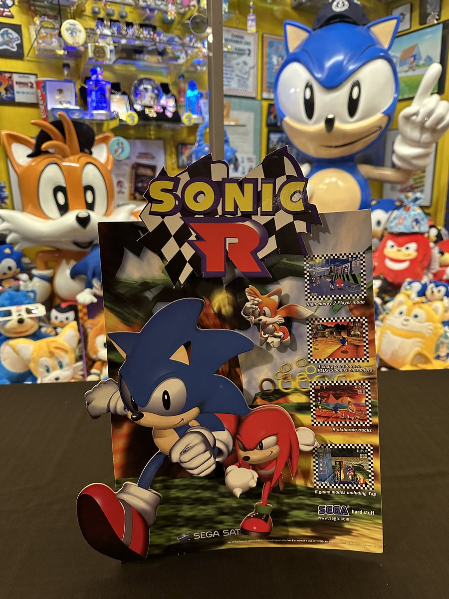 Today’s Collection Spotlight: Sonic R Countertop Store Display! I added this to the collection when the game was new! #sonicr #SonicTheHedgehog 
#guinnessworldrecords
#Sega
#Sonic