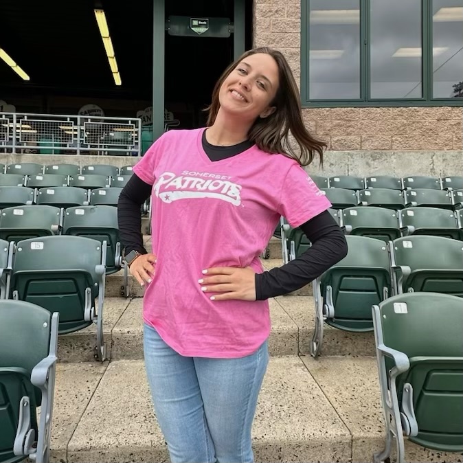 Next Sunday, May 5th, the first 1,000 women to join us for Breast Cancer Awareness Day at TD Bank Ballpark will receive a pink Patriots V-neck shirt!💕 🎟 | atmilb.com/3UesCH3