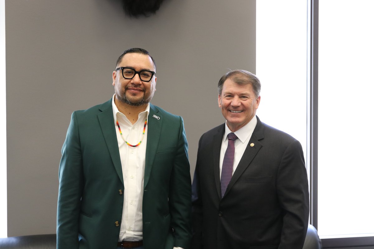 Good to see Chairman J. Garret Renville of Sisseton Wahpeton Oyate in DC recently to talk about law enforcement and health care on the Lake Traverse Reservation.