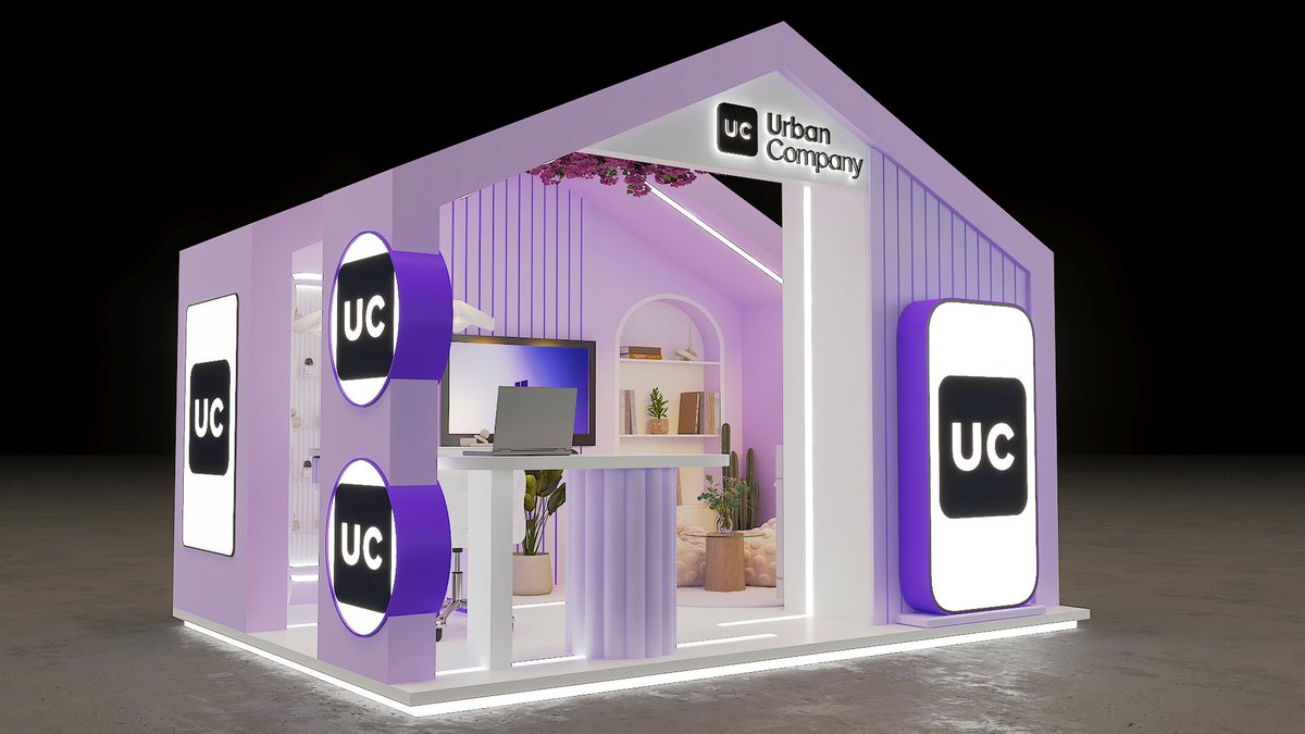 #urbancompany Booth Design #3d #3ds #design #EXHIBITION @arabic3d @Adsk3dsMax