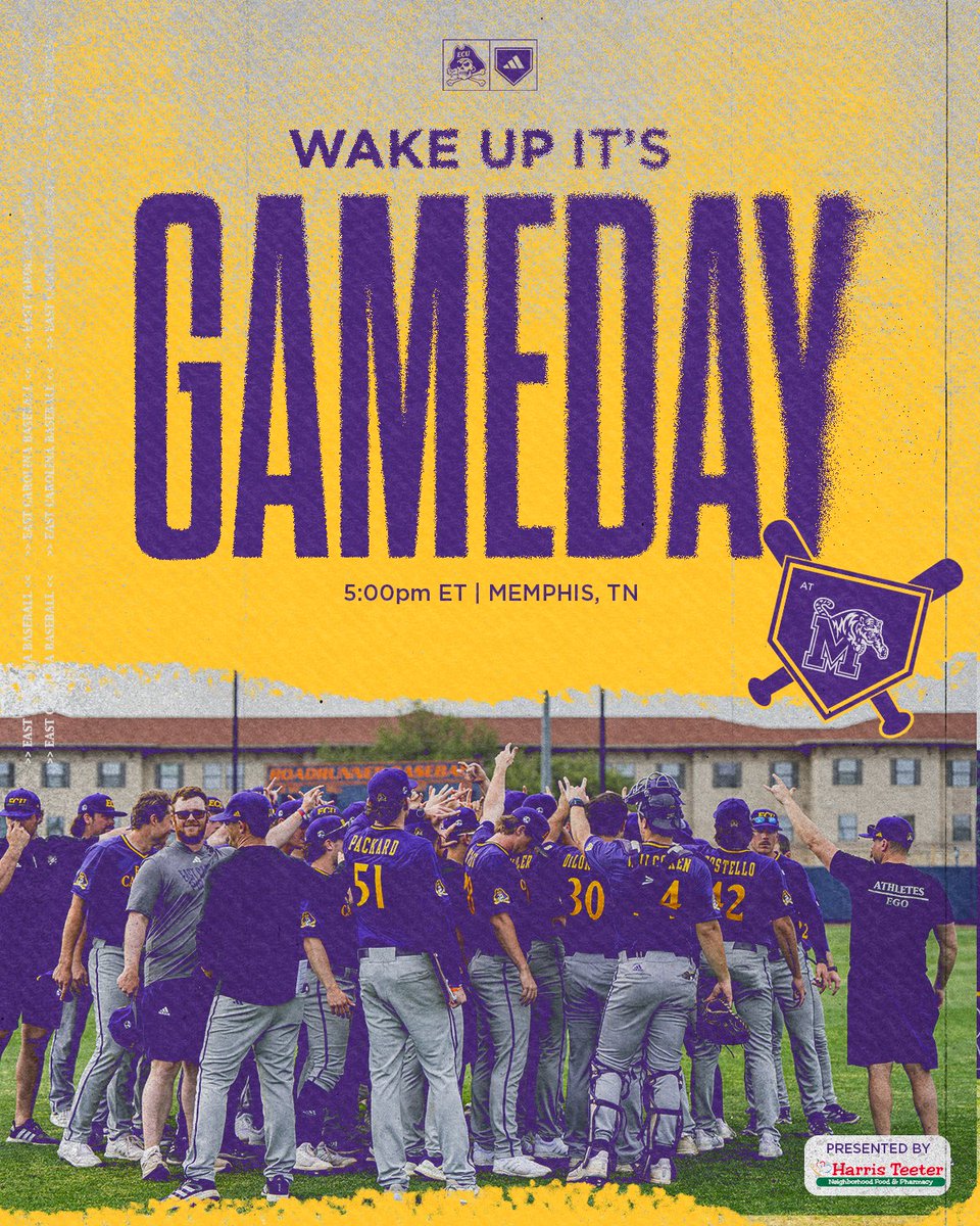 Going for the series win today🤟 ⏰- 5:00pm ET 📍- Memphis, TN Listen and follow along here- linktr.ee/ecubaseball