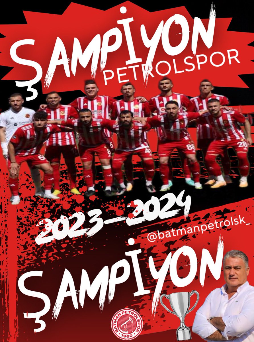 2023-2024 Sezonu 3.Lig 2. Grup Şampiyonu Batman Petrolspor 💪🏆