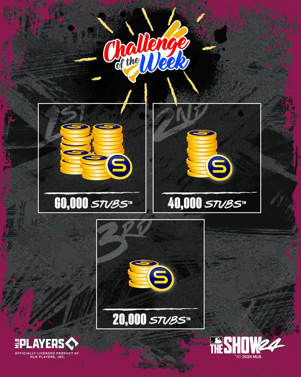 A new Challenge of the Week has begun! Take on the challenge and climb up the ladder to win one of these prizes! There is a new Challenge every week in #MLBTheShow 24! So keep watching to see what the challenge is and what prizes you can win.