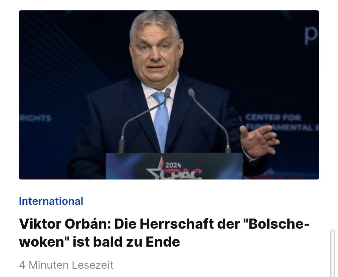 In einer Redewendung zog Orbán Parallelen zu den sowjetischen Bolschewiken und nannte ihre heutigen ideologischen Erben 'Bolsche-woken'.