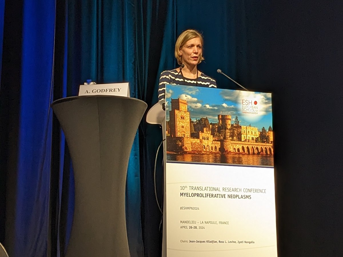 Dr. Anna Godfrey demonstrated a comprehensive real-world investigation and diagnosis of triple-negative thrombocytosis, while also providing guidance for the path forward. 
#ESHMPN2024
#ESHCONFERENCES
#MPNsm
#MPNResearch