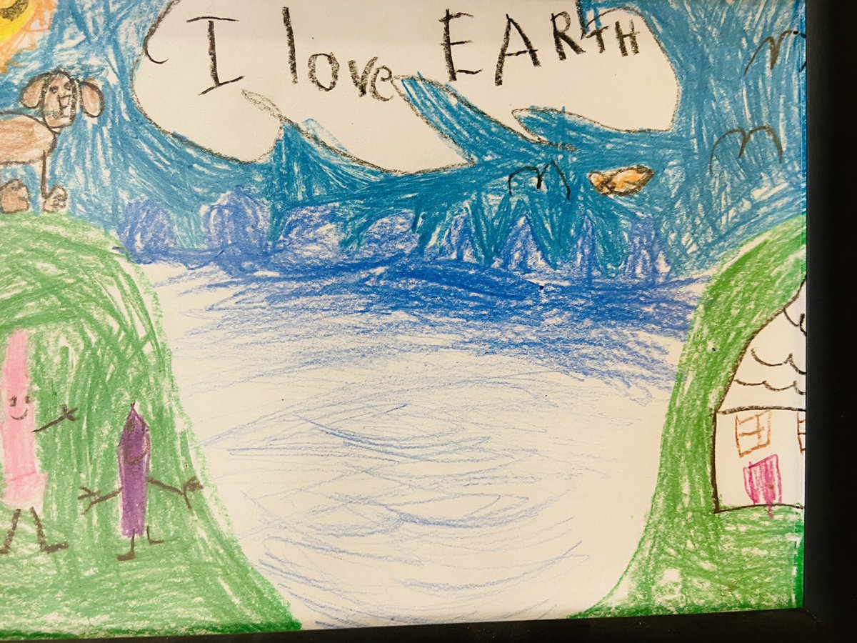 I stay away from crayons as a medium in art class because they are so common for elementary students. We dove “all in” with nothing but crayon for these Earth Day illustrations however, and they are too charming! Based off the story “How the Crayons Saved the Earth. #MESRocks