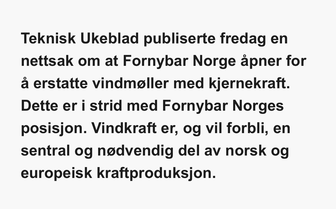 Artikkelen er basert på et intervju med en ansatt i Fornybar Norge som uttalte seg som #privatperson 🤔😅