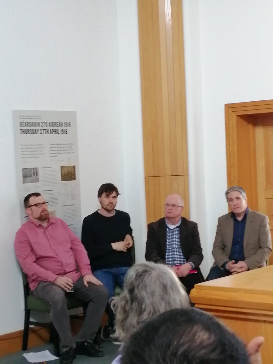 Great Q&A session with @gerry_shannon, Fergus O'Farrell, Gerard Hanley & Dáithí Ó Currain at the Cathal Brugha conference today #Brugha150 @dfarchives