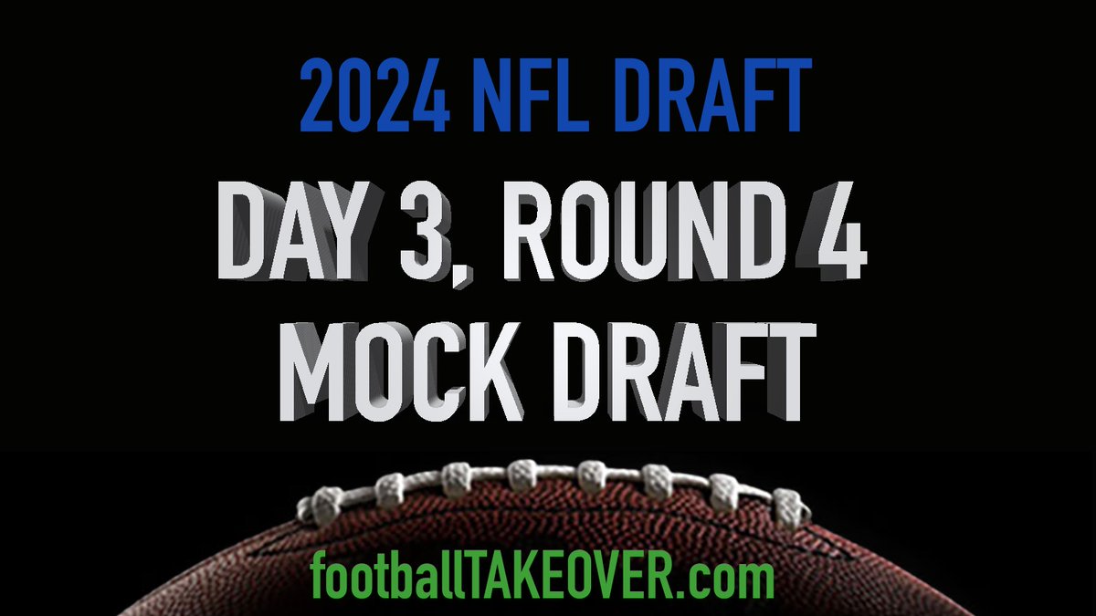 Got home last night and knew I couldn't do a full day three mock draft...but I tried. Early day three wake up call didn't help matters.

Check out my day 3, round 4 mock at footballtakeover.com - sub today and there's more content than you'll know what to do with...hopefully.