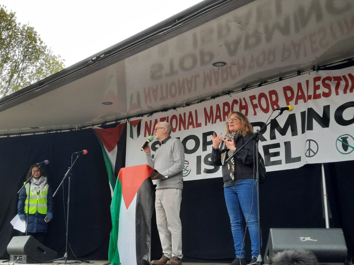 CND Vice-President @jeremycorbyn to the US students and academics taking action for Palestine: 'Hyde Park stands with you, thank you!' #CeasefireNow #StopArmingIsrael