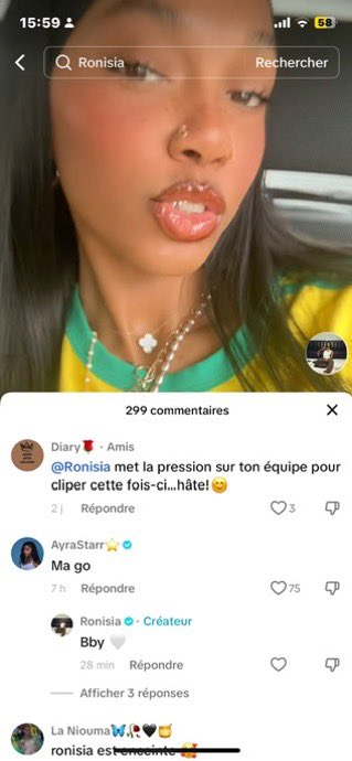 Ayra Starr sous le dernier post tiktok de Ronisia : “Ma go”