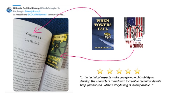 COLMikeBennett1's tweet photo. @wayofftheres, lookit the way @NerdySmurph is marking his pages...pretty classy!

Both stories share a theme: where fiction and reality clash, each elbowing their way to assert dominance...

#WhenTowersFall #WrathOfTheWendigo https://t.co/4JE2pHnwcb