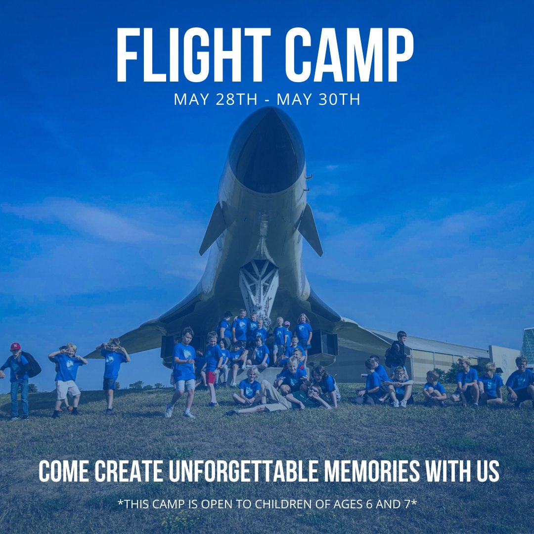 Calling all future aviators aged 6 and 7!  We are down to just THREE spots left for our Flight Camp taking place from May 28th to May 31st! If you have been wanting to register your child, now is the time to do so!