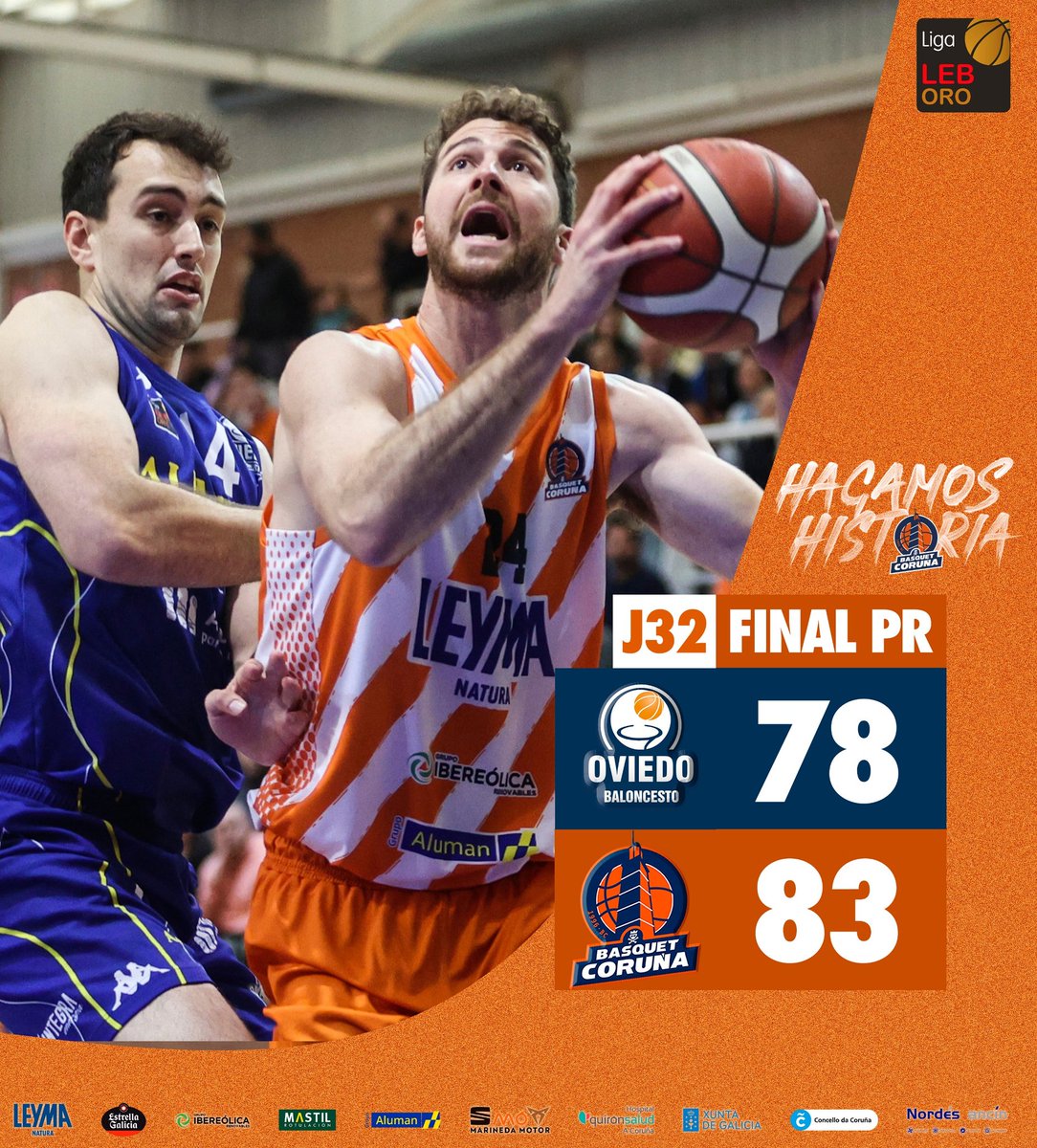 ⏰ J32 | FINAL 📝 ES NUESTRA! ES NUESTRA! ES NUESTRAAAAAAAAAAAAAAAA!!! 🏀 78-83 ⛹🏻 vs @oviedocb 📍 Pumarín 🖥️ @LaLigaPlus 📲 #HagamosHistoria 🧡