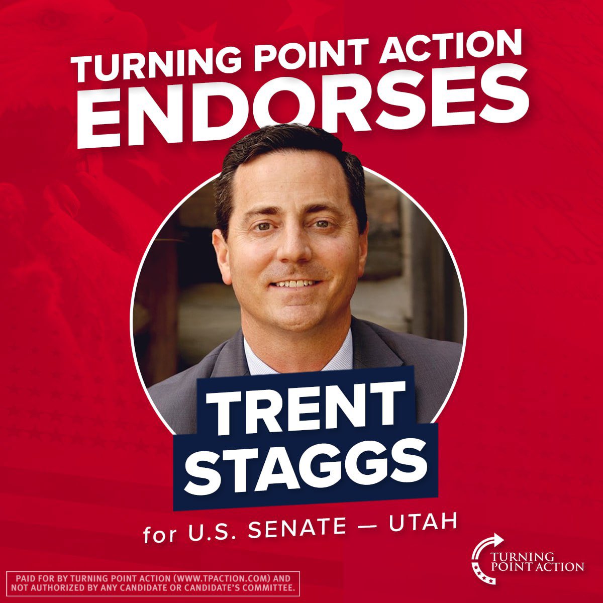 We were the first organization in line to support Trent Staggs for Utah Senate. He is not just a fighter, he’s the only sane conservative willing to represent Republicans and not bend to the will of DC lobbyists and Democrats. Utah needs to support him today!