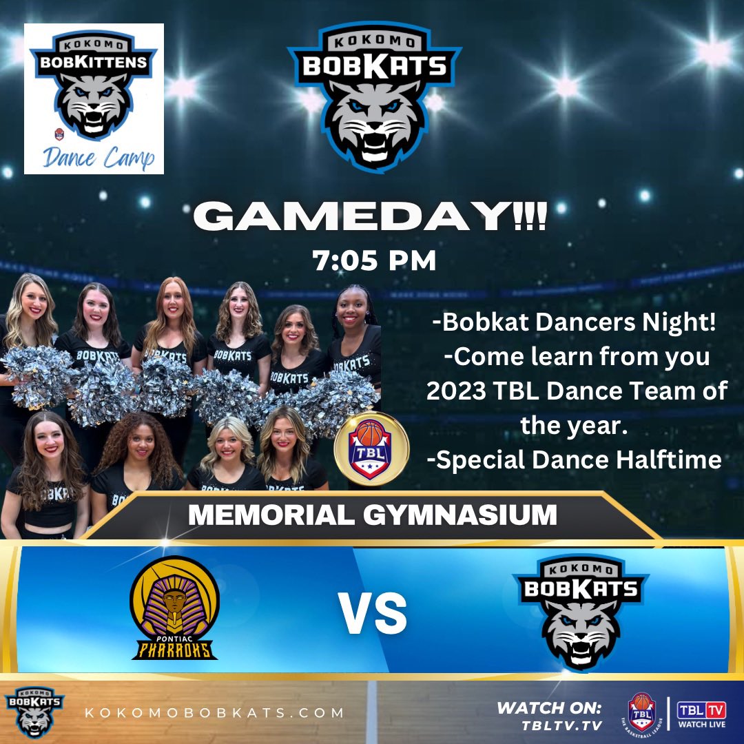 It’s GAMEDAY Bobkat fans. First! We can’t wait to see all of our Bobkittens at our Bobkittens Dance camp from 1-4! Come early as it will be a busy day! THEN Come out for a great matchup of 2 of the best teams in the conference. Bobkats vs. Pontiac. Memorial Gym. 7:05!