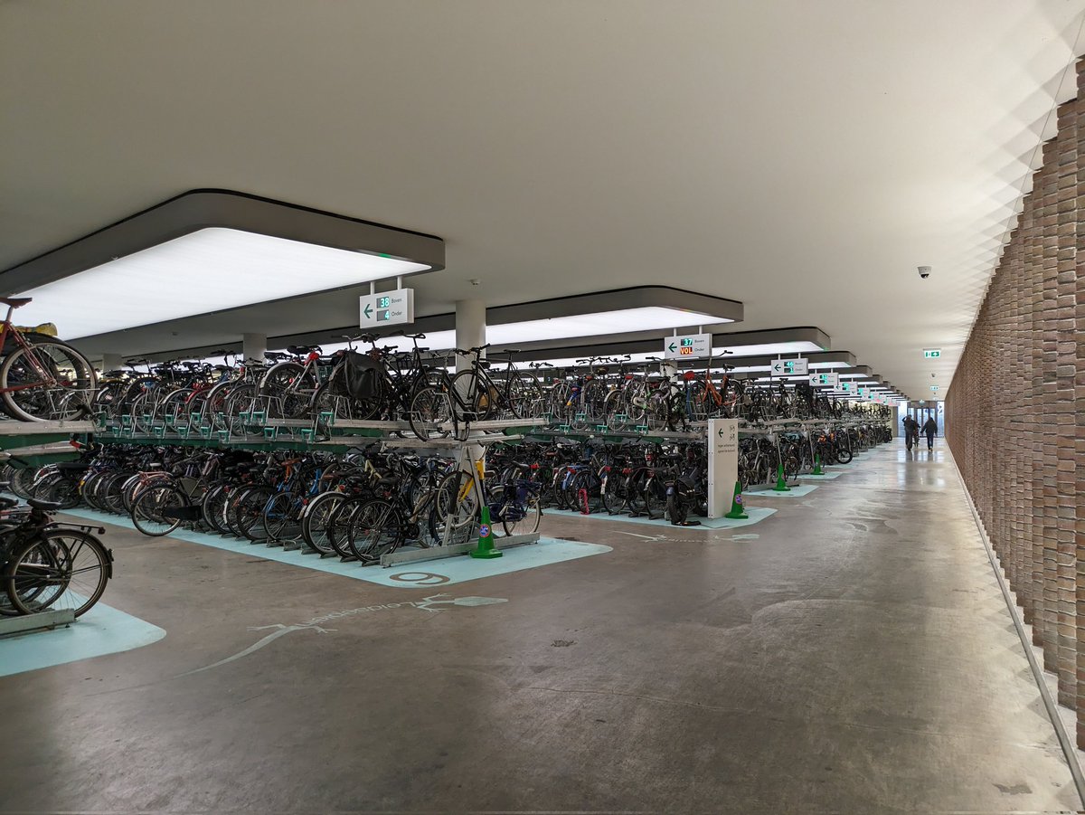 Big parties need big bicycle parking garages underneath them