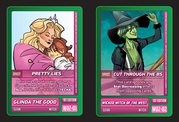 One of my favorite parts of Kickstarting a new series is making the new Trading Cards! We always have a blast coming up with new Effects and Stat Breakdowns for our characters! kickstarter.com/projects/comic…