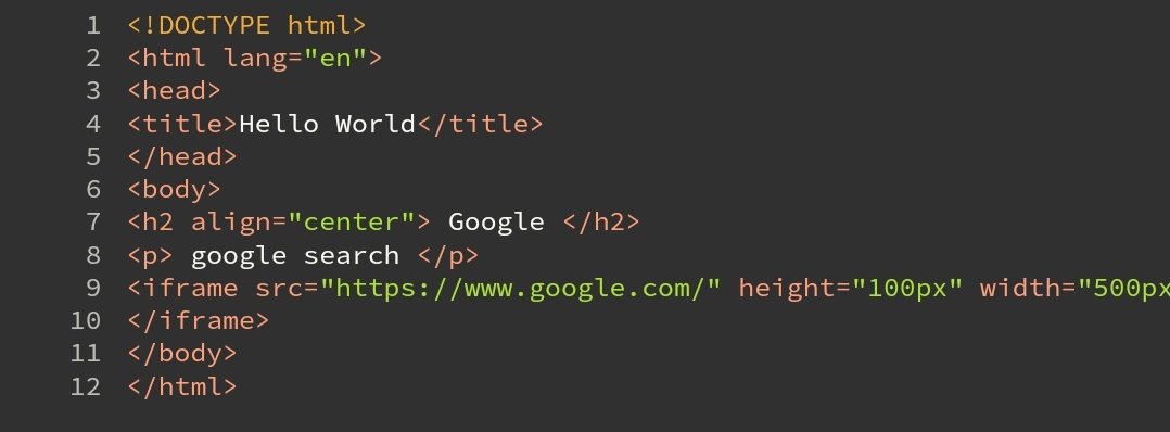 sahil_part65798's tweet image. Day-19 #HTMLtutorial
Today I learned, 
HTMl IFRAME 
IFRAME is used to display a webpage within the webpage 
I don&apos;t know why this page is not available. Can anyone tell ?
#HTML #Google #learning #webdev #coding