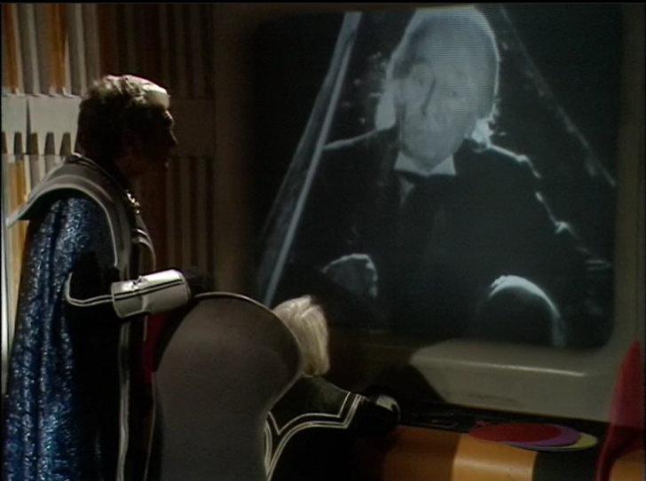DWUDatabase's tweet photo. Where in his timeline is the First Doctor? He doesn't seem surprised when first contacted by the Time Lords. This isn't the reaction of a man on the run but neither is it the reaction of someone who is surprised his futures selves have left Gallifrey #DoctorWho #ThreeDoctors https://t.co/4ypbeB1ad6