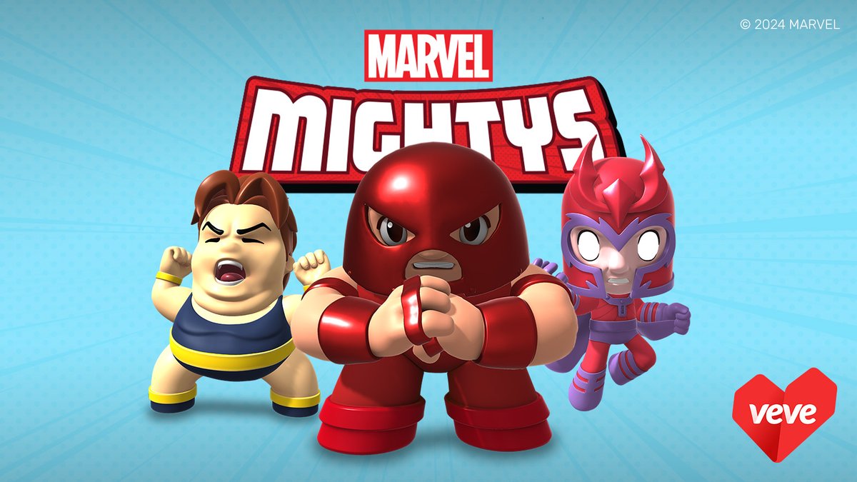 WAITLIST IS NOW OPEN! Presenting Marvel Mightys: X-Men Villains! This unique collection reimagines the most notorious adversaries from the X-Men universe. ALSO: Collect BLOB and MAGNETO for the upcoming venomized crafting event! Drops today at 8 AM PT! go.veve.me/4bcZuGO