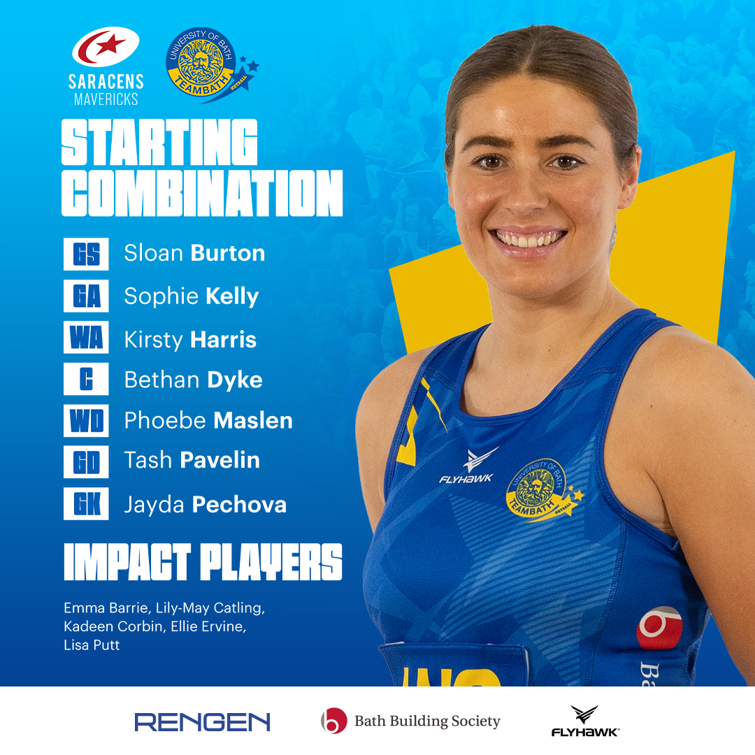 T-30 minutes until FCP in Hertfordshire and your #BlueAndGold Starting Combination is here 💙💛

We can't wait for Round 2 against @SaracensMavs 💪

@NetballSL #Netball #NSL2024 #ForwardsAndFearless #Starting7 #MatchDay