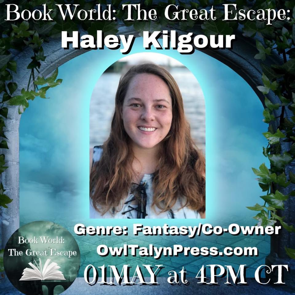 This week on Book World: The Great Escape, we get to chat with the amazing #fantasy #author Haley Kilgour! She is also the co-owner of Owl Talyn Press. #tunein to learn more! #dontmissit C.J.’s #YouTube: youtube.com/c/CJPeterson Mike’s #youtubechannel: youtube.com/c/MichaelScott…