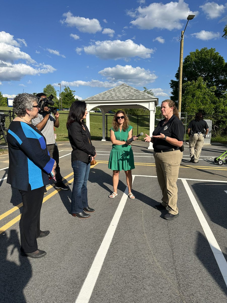 abuzuaiter's tweet photo. April 25, 2024- Ribbon cutting for Safety Town at Barber Park-it teaches 5 &amp; 6 year olds about crosswalks, traffic, railroad tracks,etc. Special thanks go to the Greensboro Police Foundation, Dr. Patty Potter, Marc Isaacson, Brian James, GPD and the Founders on the first photo. https://t.co/eChaNcShjH