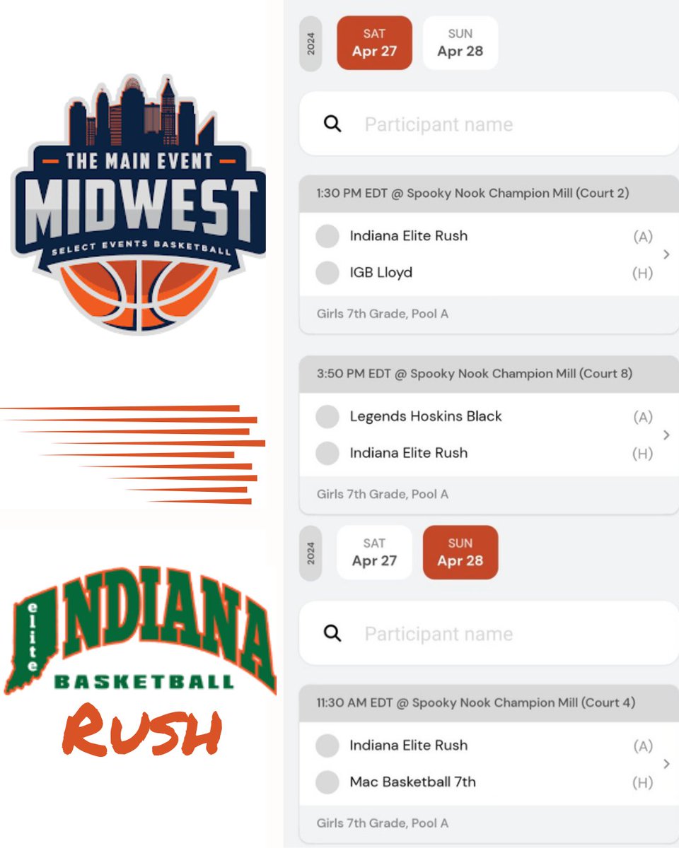 IERush2029's tweet photo. Back on the court again this weekend in the Main Event Midwest. Let's go IE Rush!! @IndianaEliteWBB https://t.co/sRIYkeDDhy