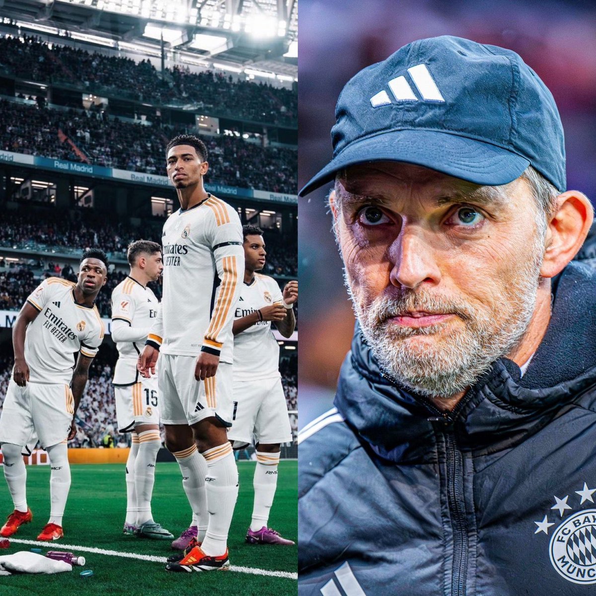 AtaqueFutbolero's tweet photo. “Estudiamos al Real Madrid con mis analistas. Si miras sus goles, o sus ocasiones, y rebobinas 10 segundos, no los veías venir. Todo parece bajo control, entonces avanzas 5 segundos y ahí está de repente.

Es la calidad individual más alta emparejada con una increíble capacidad para permutar posiciones y mantener el ritmo en los contraataques.

Cuando están en este torneo, son extremadamente peligrosos y siempre consiguen pasar de ronda, siempre consiguen ganar porque disfrutan en esas situaciones.”

Cuán cierto es este análisis de Thomas Tuchel, en conferencia de prensa, sobre el impacto del Real Madrid en los partidos de Champions. 🧠🇪🇸