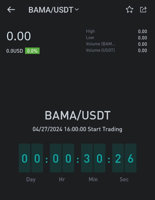 BAMA will be live in 30 👀👀 on Bitmart. #Bitbama $BAMA