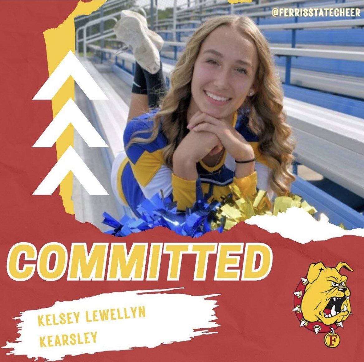 Congratulations Kelsey Lewellyn! #HornetPride #KearsleyCheer