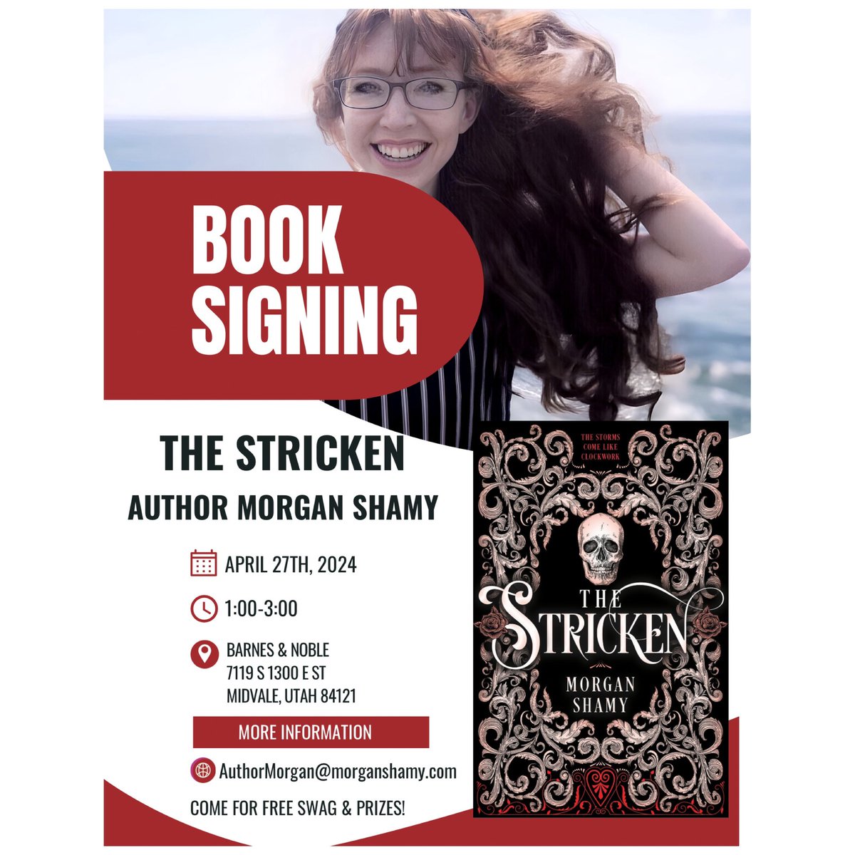 BOOK SIGNING today!! Come for free swag & prizes! Midvale location 1:00-3:00!! 💀📚💀📚💀📚