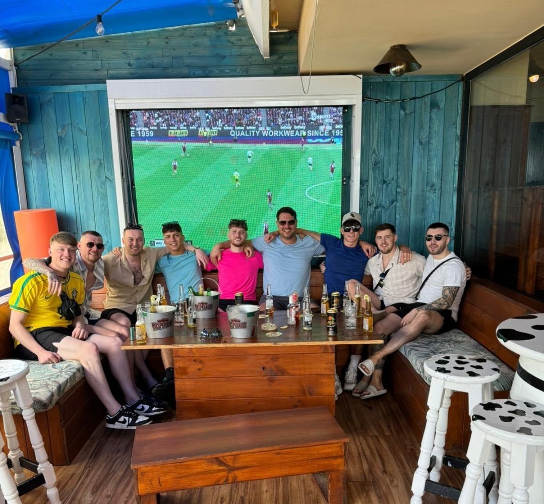 Big bro out on lash in Benidorm wi lads.