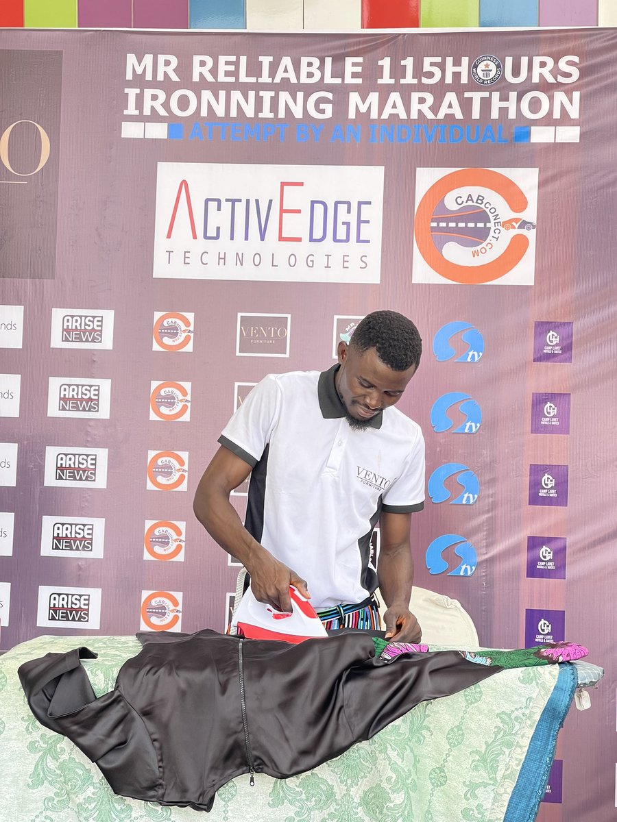 seeabuja's tweet photo. Live in Abuja, Nigeria 
Man Attempts to break the  Guinness World Record for Longest Ironing Marathon by an Individual 

Location is the Jabi Lake Mall waterside. You can bring your clothes for ironing

#AbujaTwitterCommunity #seeabuja https://t.co/5nYprqeSxE