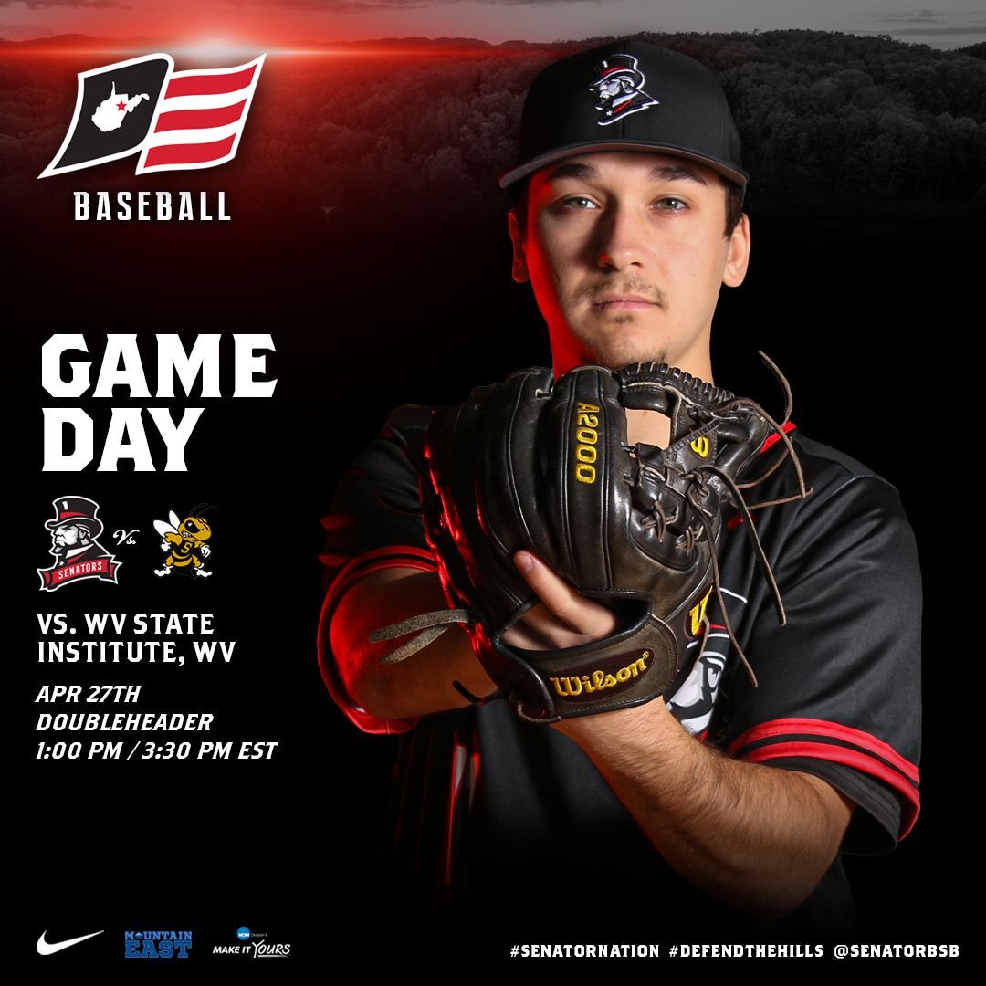 SenatorNation's tweet photo. ⚾ GAME DAY. @senatorsBSB plays on the road against West Virginia State this weekend, starting with a conference doubleheader today at 1pm EST in Institute, WV! #DEfendthehills #MECbaseball

🖥️ https://t.co/OR0upZDd5F 
📊 https://t.co/0PTom4KhLe https://t.co/XtLH9K6exV
