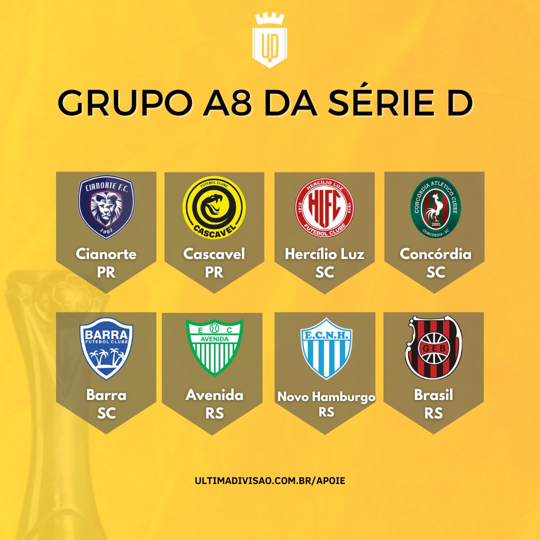 Por fim, chegamos ao Grupo da região Sul. Um dos times mais promissores é o Barra. Tem uma bela estrutura, foi muito bem no estadual e contratou um técnico que subiu pra Série C recentemente. Está no nosso vídeo sobre os estreantes da competição. (link abaixo)

Entre os outros