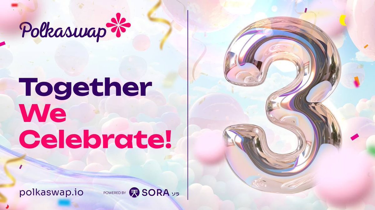 Happy 3rd birthday, Polkaswap! 🎂
As we celebrate the third anniversary of the most stylish DEX in the Polkadot ecosystem or perhaps the entire blockchain space, let's look at some of Polkaswap's most innovative developments this year.

📚 Decentralized Order Book released in