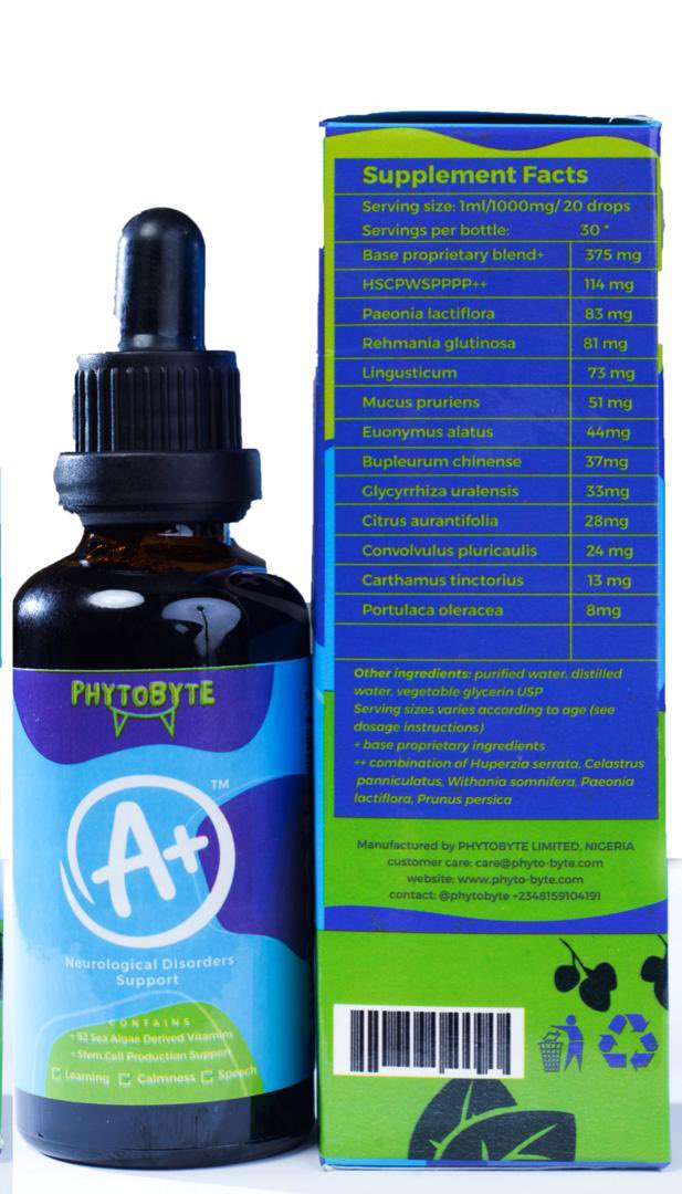 phytobyte's tweet image. Do you know that A+ Neurological Disorders Support is the only functional brain support for neurodivergent children aged 10 months to 16 years? So if you know a child with conditions like speech delay, learning disorders, Autism Spectrum, Attention Deficit Disorder, get this now