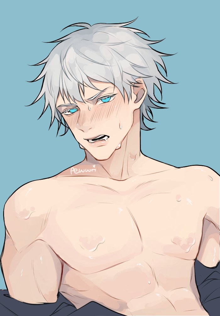 Pewwri_'s tweet photo. I drew #GojoSatoru oiled up 
#jjkfanart #arttwt https://t.co/nXMR22ol2m