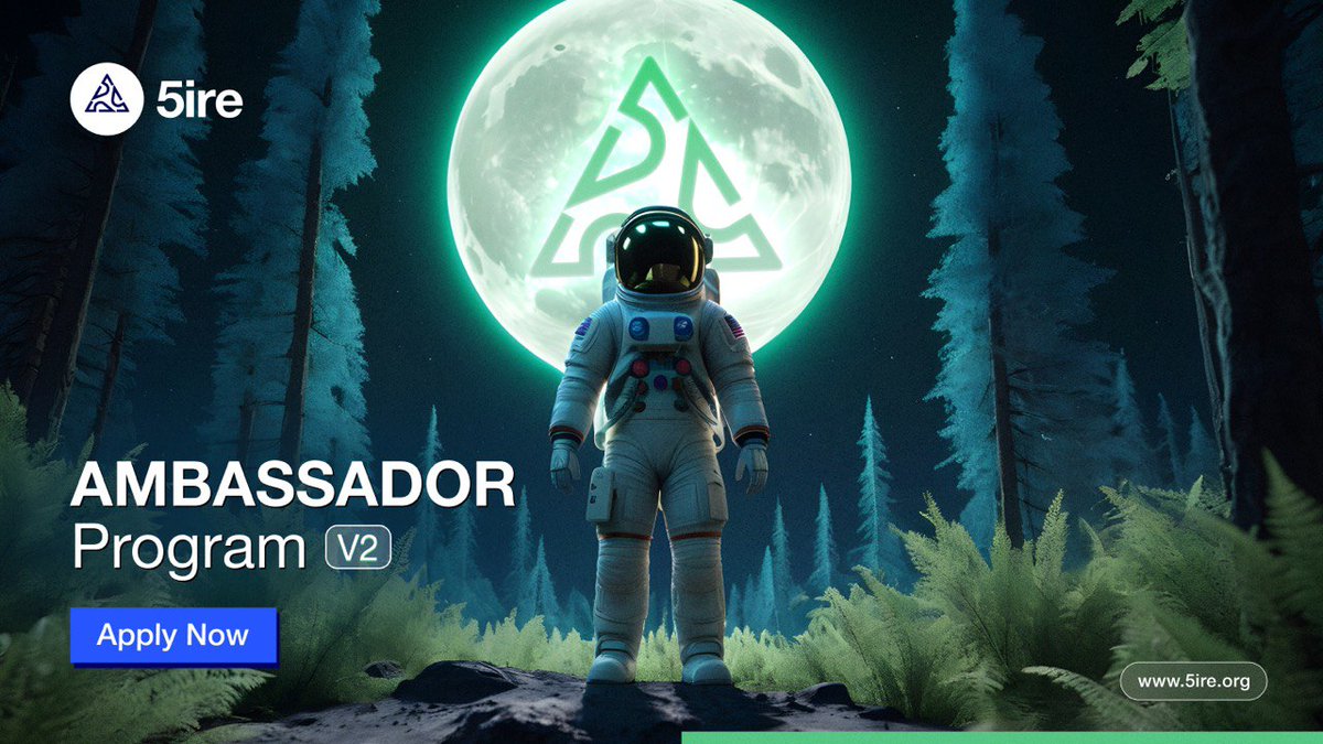 Dive into the world of #Web3 with us! 🚀 

Introducing the 5IRE #Ambassador program V2!

We are looking for web3 creators who are savvy on social media, enthusiastic individuals, content creators who want to help us spread our mission and message.

If you’re passionate about