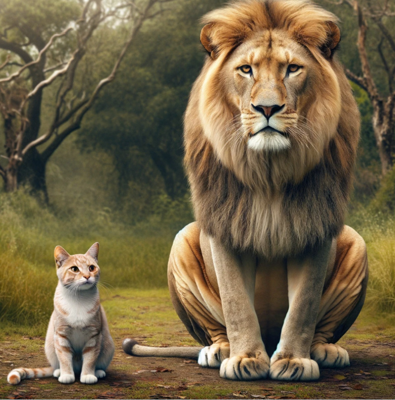 Ever wondered if your cat would be safe around its wild cat cousins?  Find out here:
thepurringtonpost.com/would-domestic…