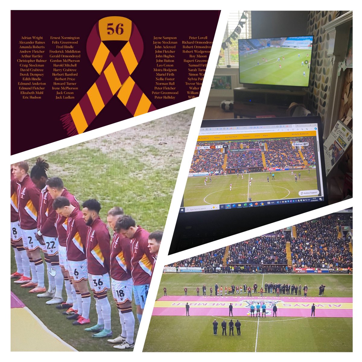 Last match of the season is always emotional ♥️💛 Lets make this one extra special @officialbantams with a win & chance of playoffs 🤞#alwaysremembered #56 #CTID #bcafc 🐓#ifollow #comeonmansfield #comeongrimsby