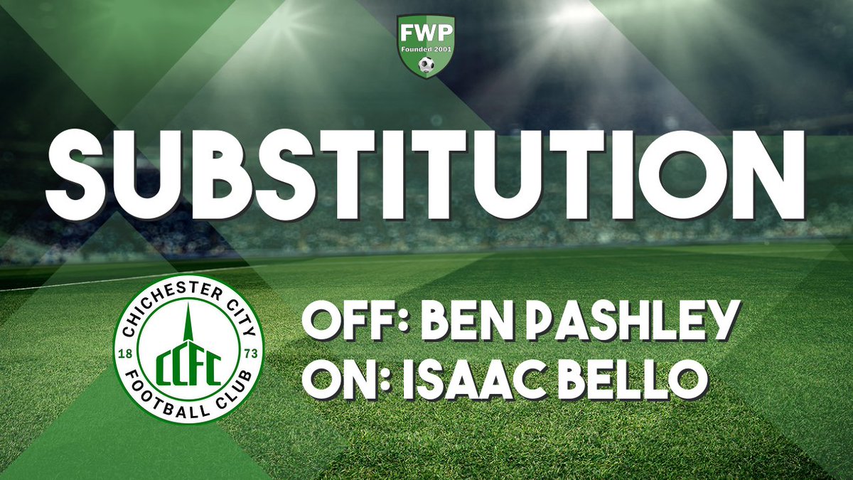 SUB: Isaac Bello replaced Ben Pashley (40') #IsthmianLeague