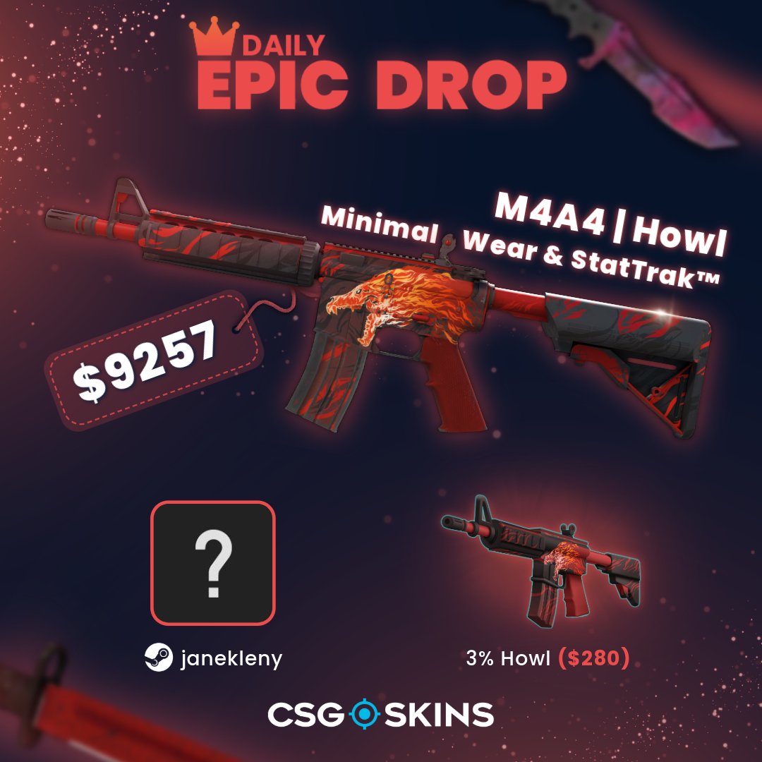 What a drop! 😱🤩 Congratulations, lucky you! 🎉
How's it going for you guys? Let us know about your drops in the comments 👇

#CS2 #CSGO #freeskins #csgoskins #csgoknife #csgocases #gaming #counterstrike #game #CS2skins #epicdrop #m4a4howl